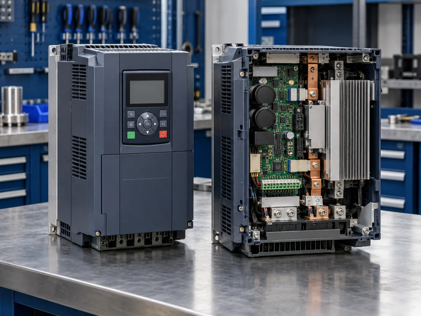 Dua unit inverter yang sedang diperbaiki